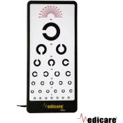 تصویر سی چارت بینایی سنجی تک کاناله 6 متری مدیکر 