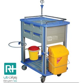 تصویر ترالی حمل دارو تمام ABS کشو مینی All ABS medicine trolley with mini drawer