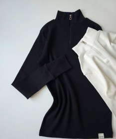 تصویر بلوز نیم زیپ - سفید 1عدد 