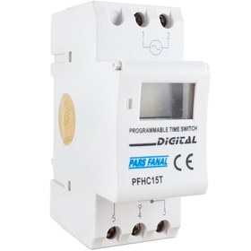 تصویر ساعت نجومی با قابلیت کنترل ولتاژ مدل PFHC15T پارس فانال Pars Fanal Panel timer