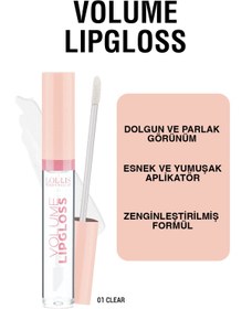 تصویر _حجم دهنده وبراق کننده لیپ گلاس لولیس 001 Lipgloss volume LOLIIS