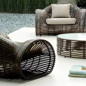 تصویر مبلمان فضای باز با طراحی مدرن و ارگانیک 