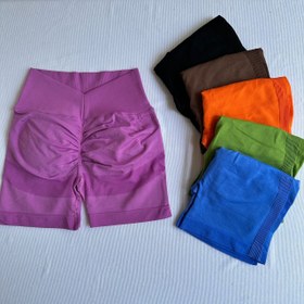 تصویر شلوارک زنانه پشت هفت سیملس سایز L 