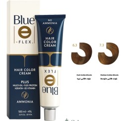 تصویر رنگ مو فاقد آمونیاک بلو سری بلوند طلایی 