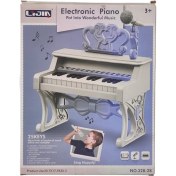 تصویر پیانو اسباب بازی الکترونیک ۳۵ کلید پایه دار همراه میکروفون 