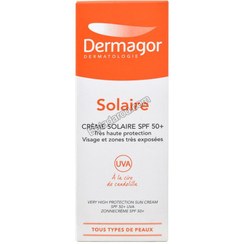 تصویر درماگور کرم ضدآفتاب بی رنگ اس پی اف 50+ پوست نرمال تا خشک DERMAGOR SUNSCREEN/SOLAIRE CREAM SPF50+ DRY TO NORMAL