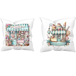 تصویر کوسن طرح مغازه شرینی فروشی 