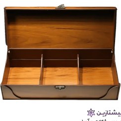 تصویر جعبه چوبی شکلات و آجیل مدل 06 