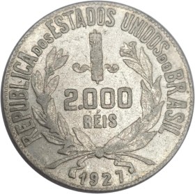 تصویر سکه برزیل 2000 ریس برزیل 1927 
