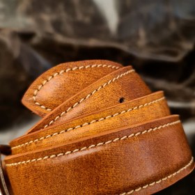 تصویر کمربند سه لایه چرم تک رو 