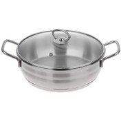 تصویر تابه دودسته استیل دستی لوکس سایز ۲۴ 