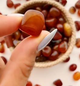 تصویر سنگ تامبل عقیق کارنلین 