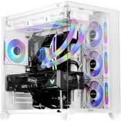 تصویر کامپیوتر گیمینگ ، Core Ultra 5 245K ، رم 64 DDR5 ، حافظه 1 ترابایت SSD ، گرافیک 12 RTX 5070 