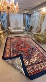 تصویر روفرشی کش دار مخمل شانل کد 2323 - 9 متری 