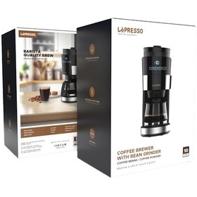 تصویر قهوه ساز و آسیاب لپرسو مدل LP10GCMWB LePresso 1.2L 10 Cup Grinding Coffee Machine with Warming Base BS plug LP10GCMWB