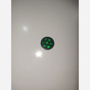 تصویر شبرنگ سکه ای هفت نگین بدنه مشکی - آبی 