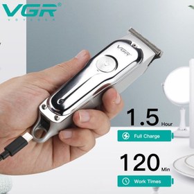 تصویر ماشین اصلاح برقی مردانه مدل V-071 نقره‌ای برند vgr V-071 Electric Shave Machine For Men Silver