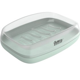 تصویر جا صابونی بنتی آبی مدل پایه دار Benti blue soap dish with base model