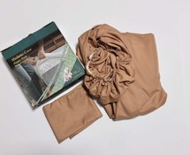 تصویر روبالشی و روتشکی تمام کش مادام کوکو یک نفره سایز 90x200 دونفره سایز 180x200 - یک نفره 90x200 / نخودی 