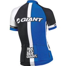 تصویر لباس دوچرخه سواری تی شرت زیپ دار جاینت مدل رییس دی آستین کوتاه Bicycle Giant Race Day Short Sleeve Jersey LG 