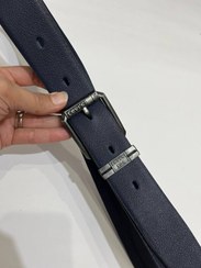 تصویر کمربند چرم مردانه اسپرت سرمه ای 