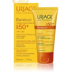 تصویر کرم ضد آفتاب رنگی اوریاژ سری Bariesun مدل Light حجم 50 میلی لیتر Uriage Bariesun Light Sunscreen Cream 50ml