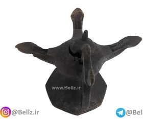 تصویر چراغ پیسوز برنجی ۳ شعله 