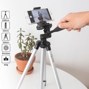 تصویر سه پایه نگهدارنده گوشی 3120 و 3110 تریپاد tripod(پایه نگهدارنده دوربین موبایل فیلم برداری عکاسی همسفر منوپاد طرح و مدل) 