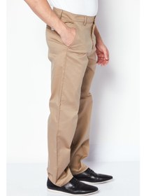 تصویر شلوار چینی مردانه با فیت آزاد، رنگ بژ برند selected homme Men Loose Fit Solid Chino Pants, Tan