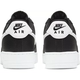 تصویر Nike Air Force One 1 Low Top Black Sneakers Retro White Logo 