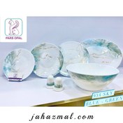 تصویر سرویس غذاخوری پارس اپال ۲۸ پارچه ارکوپال مناسب ۶ نفر طرح اسکای سبز 