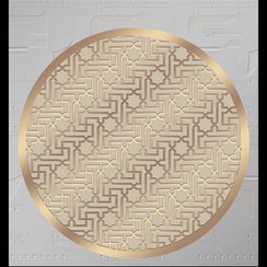 تصویر فرشینه مدل گرد طلایی 