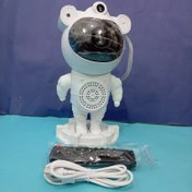 تصویر چراغ خواب کهکشانی اسپیکر دار مدل فضانورد Galaxy night light with speaker, astronaut model