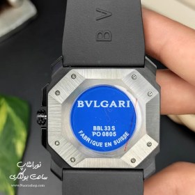 تصویر ساعت بولگاری مشکی بند رابر کرنوگراف BULGARI OCTO FINISSIMO بولگاری ( Bvlgari )