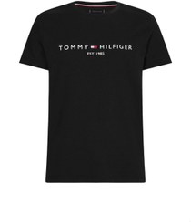 تصویر تی‌شرت مردانه تامی هیلفیگر با لوگو - فیت معمولی، پنبه‌ای، مشکی برند Tommy Hilfiger Men's Tommy Hilfiger Logo T-Shirt - Cotton, Black