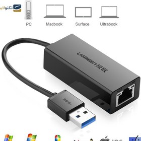 تصویر مبدل USB به Ethernet یوگرین مدل CR111 ظرفیت ۱۰۰۰ مگابیت بر ثانیه 