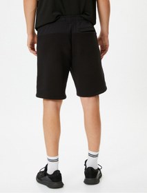 تصویر Spor Şort Cepli Beli Bağcıklı Kumaş Detaylı 