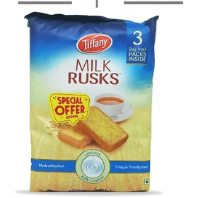 تصویر نان تست سوخاری تيفانی گندوم شير 280 گرم مدل Whole Rusks Milk Tiffany Milk Rusks biscuit 280gr