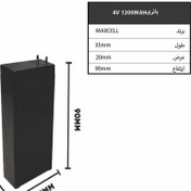 تصویر باتری سیلد اسید 4 ولت 1200 میلی‌آمپر sla battery 4v1200mah 