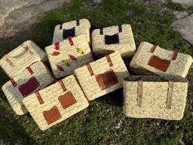 تصویر ساک حصیری مدل جیب نما 