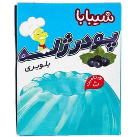 تصویر پودر ژله بلوبری ویتامین ث 100 گرمی شیبابا blueberry jelly powder 100 g vitamin C Shibaba