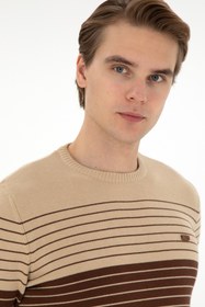 تصویر پلیور مردانه قهوه ای یو اس پولو 