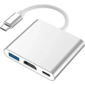 تصویر تبدیل Type-C به HDMI و USB 3.0 