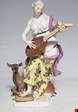 تصویر مجسمه دکوری چینی آنتیک قدیمی Pair of 18th Century Meissen Porcelain Figurines of the Sense 