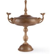 تصویر جام شکلات خوری دسته دار چوب گردو 