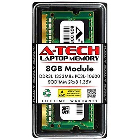 تصویر جایگزینی A-Tech 8 GB برای Crucial CT8G3S1339M - DDR3 / DDR3L 1333MHz PC3-10600 Non ECC SO-DIMM 2rx8 1.35v - تک لپ تاپ 