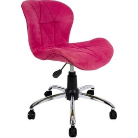 تصویر صندلی زین اسبی چرخدار جکدار با روکش پارچه 