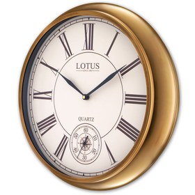 تصویر ساعت دیواری فلزی لوتوس مدل CARLO کد M-20500 رنگ SILVER LOTUS - GEORGEWEST Metal Wall Clock Code M-20500