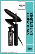 تصویر خط چشم اورجینال برند NYX Professional Makeup مدل Vivid Matte Likit Eyeliner کد VVDMLE 