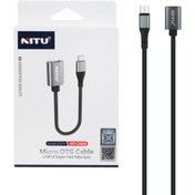 تصویر تبدیل اورجینال NITU OTG TO micro USB مدل CN20 مشکی خاکستری کد 71479 
